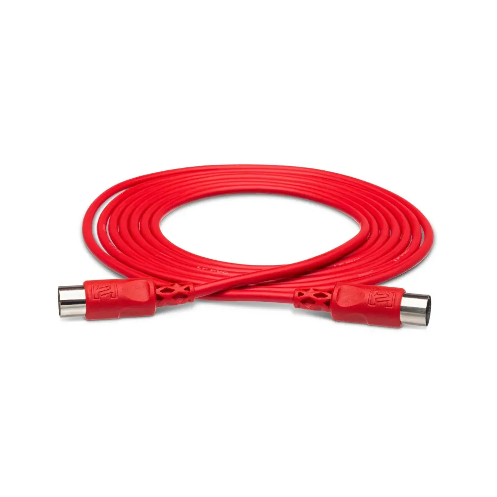 Hosa Technology 5-Pin Din To Same Midi Cable Red 5Ft 1