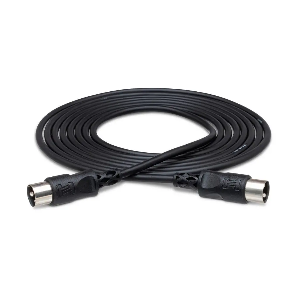 Hosa Technology 5-Pin Din To Same Midi Cable 20Ft, Black 1