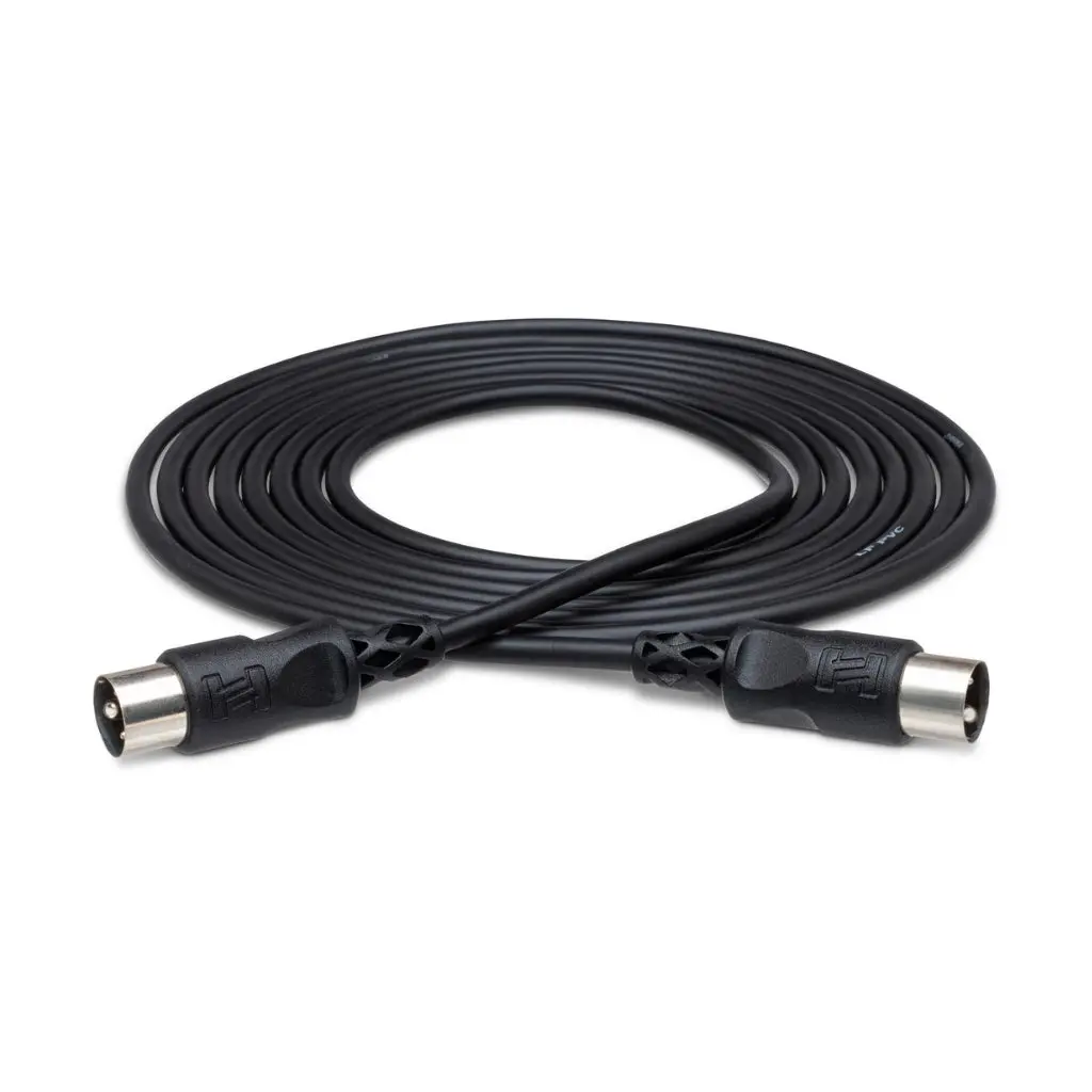 Hosa Technology 5-Pin Din To Same Midi Cable 25Ft Black 1