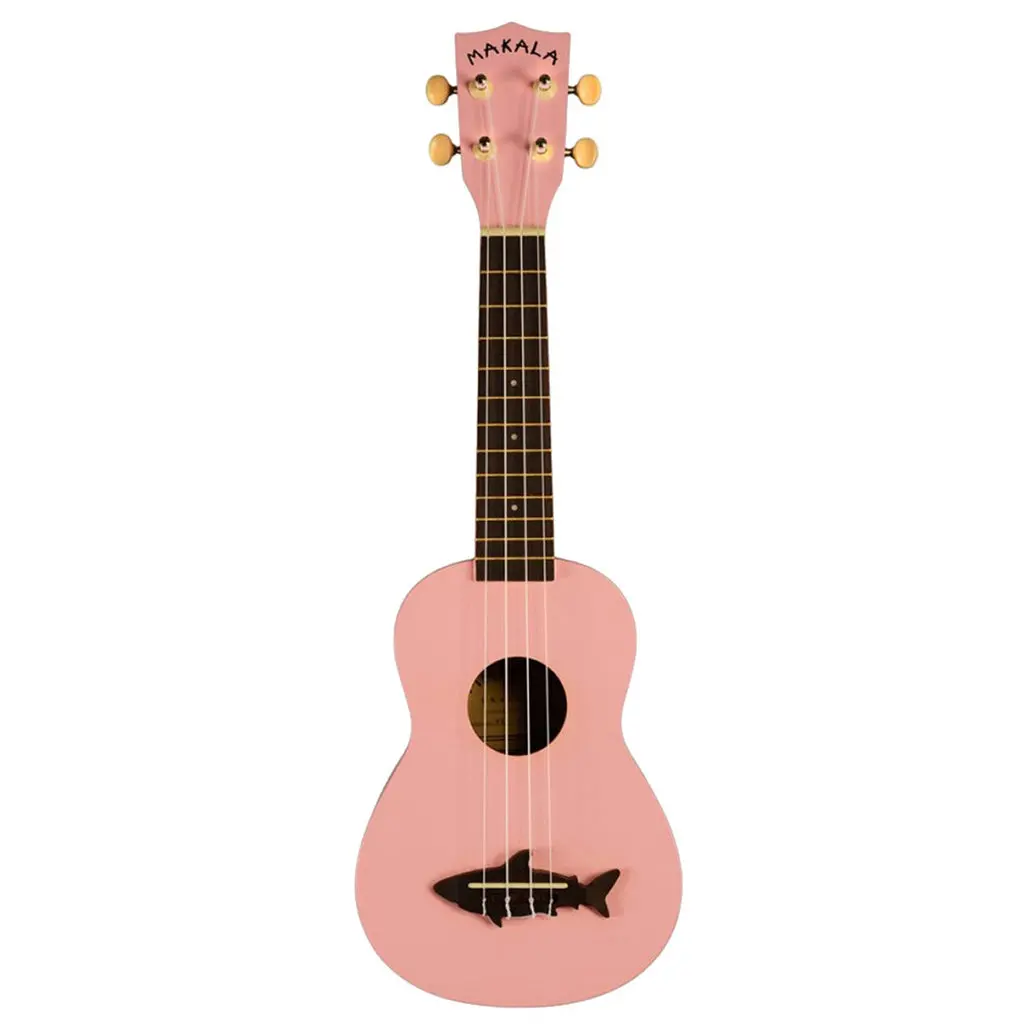 Makala Soprano Ukulele Dolphin Bridge - Solid Gloss Pink 1