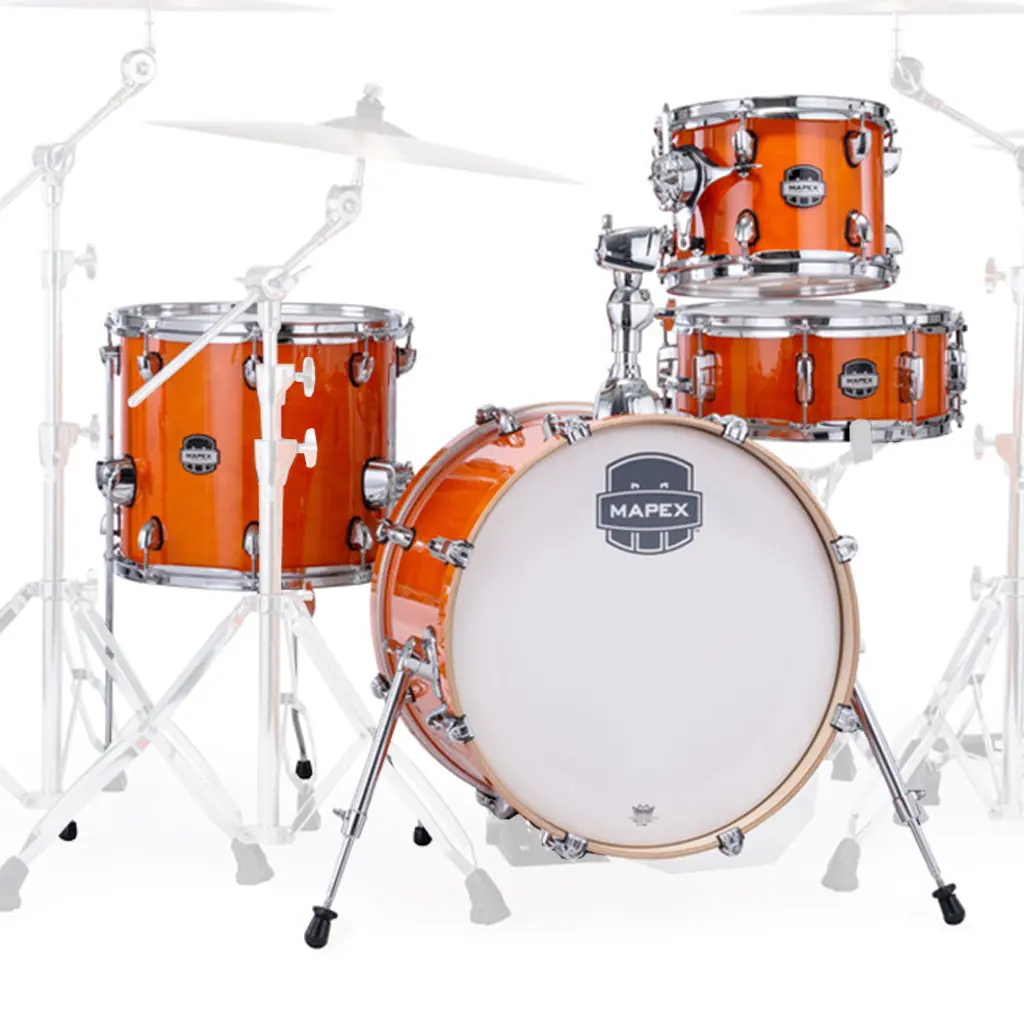 Mapex Mars Maple 4-Piece Bop Shell Pack - Glossy Amber 1