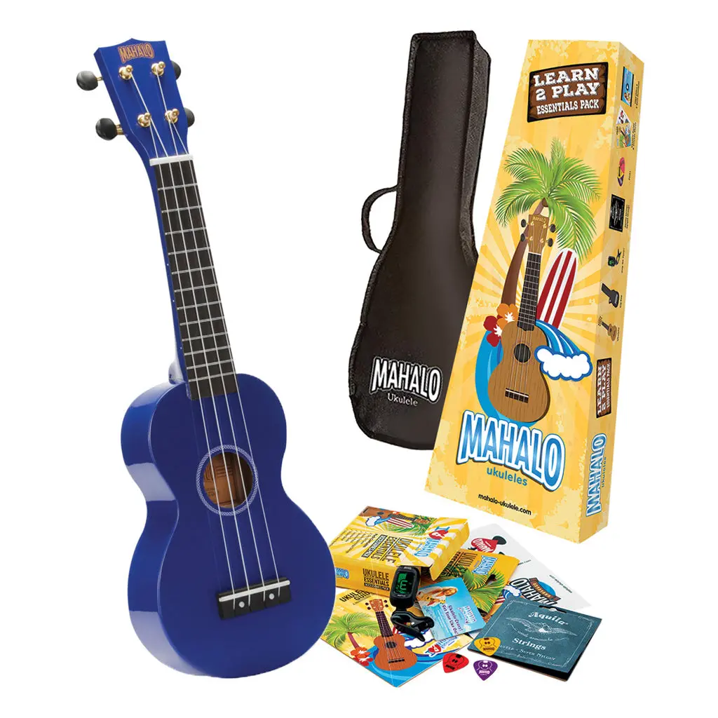 Mahalo Rainbow Essentials Uke Pack - Blue 1