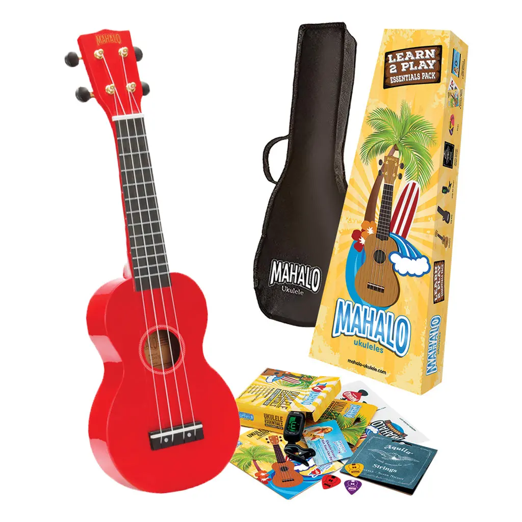 Mahalo Rainbow Essentials Uke Pack - Red 1
