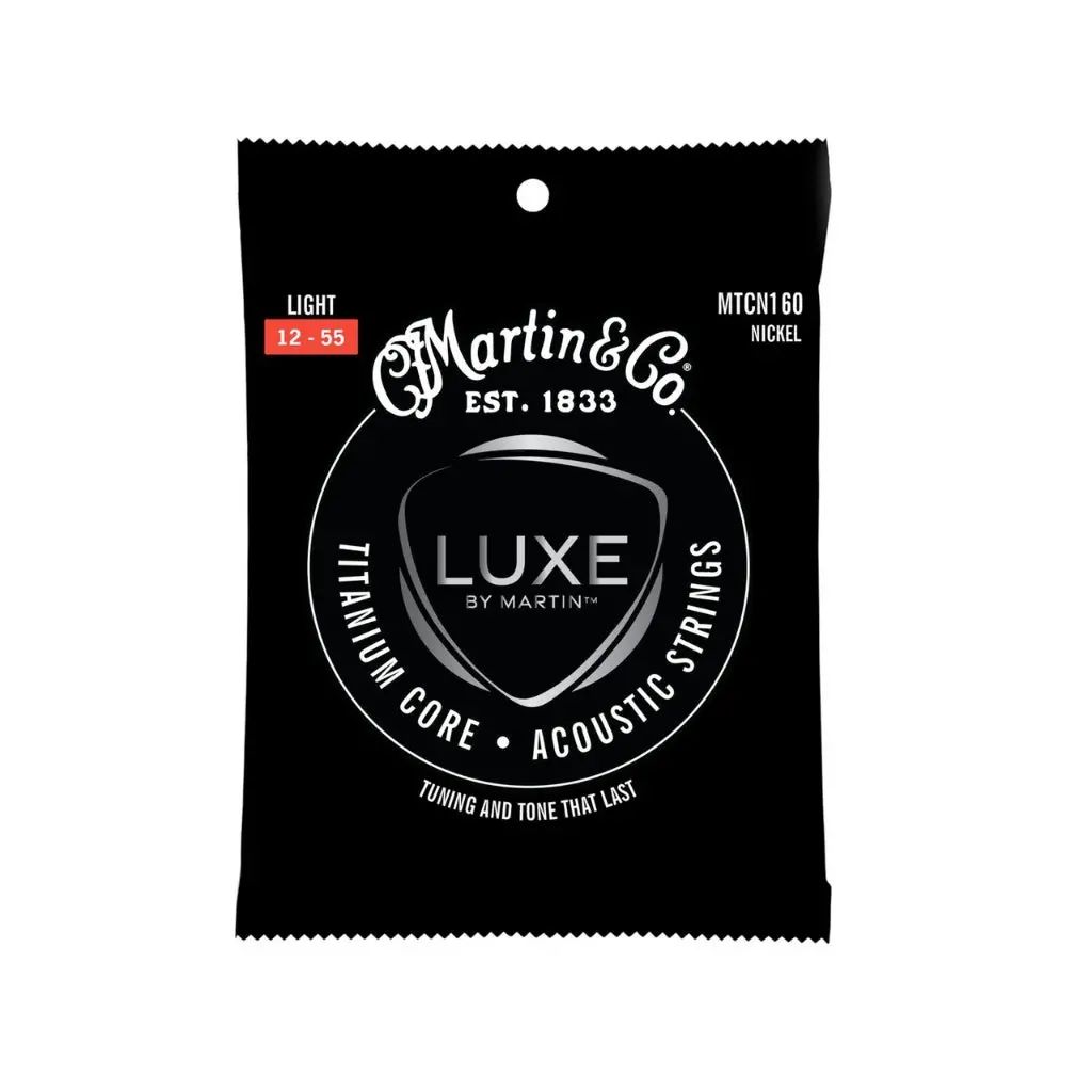 Martin Mtcn160 - Titanium Core Strings - Light Tension 12-55 Guitar Strings 1