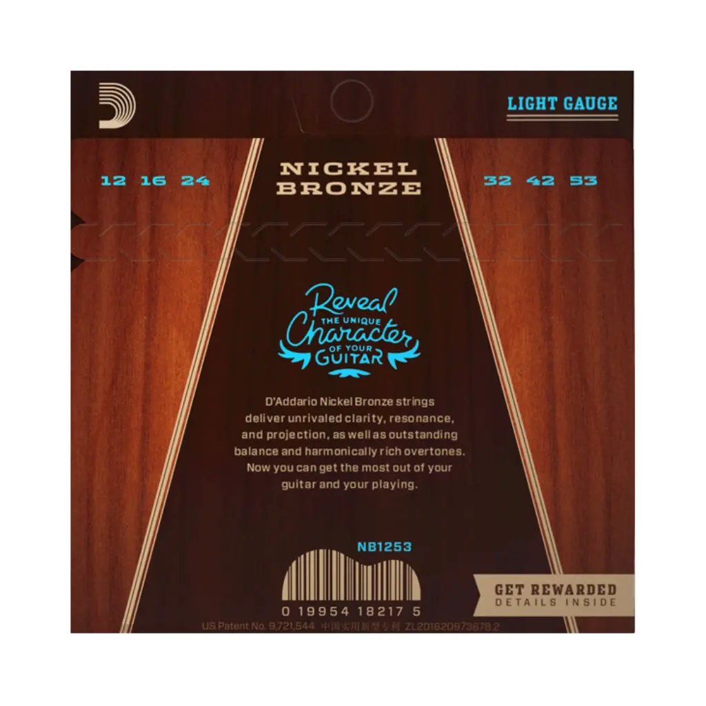 D'addario - Nb1253 - Acoustic Guitar Nickel Bronze Light - Acoustic Guitar Strings 2