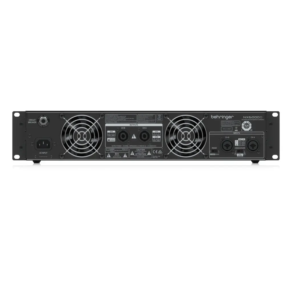 Behringer Nx6000 Power Amplifier W/Smartsense 2