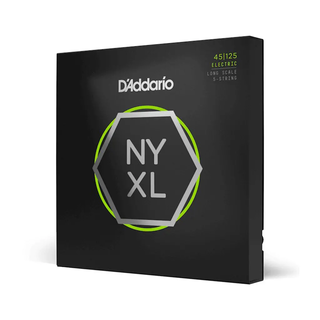 D'addario Nyxl45125 Nickel Wound Bass Guitar Strings, 5-String Lt Top / Med Btm, 45-125, Long Scale 1