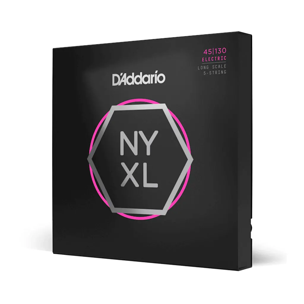 D'addario Nyxl45130 Nickel Wound Bass Guitar Strings, 5-String Regular Light, 45-130, Long Scale 1