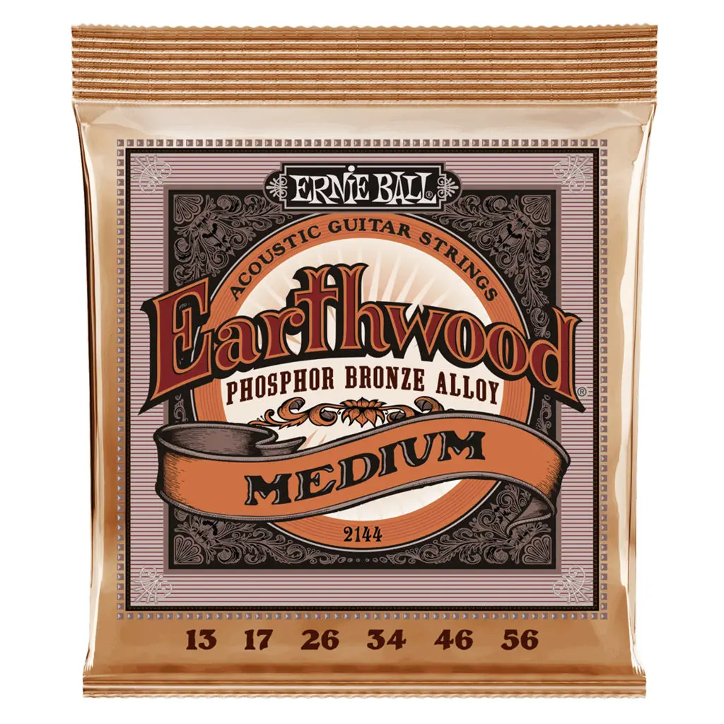 Ernie Ball Earthwood Medium Phosphor Bronze Acoustic Guitar String, 13-56 Gauge 1