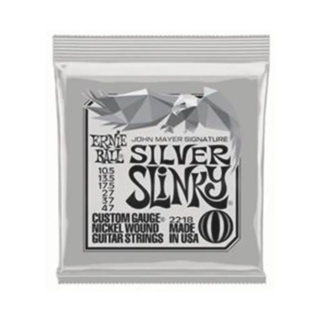 Ernie Ball John Mayer Silver Slinky Nickel Wound Electric Guitar Strings 10.5-47 Gauge 1