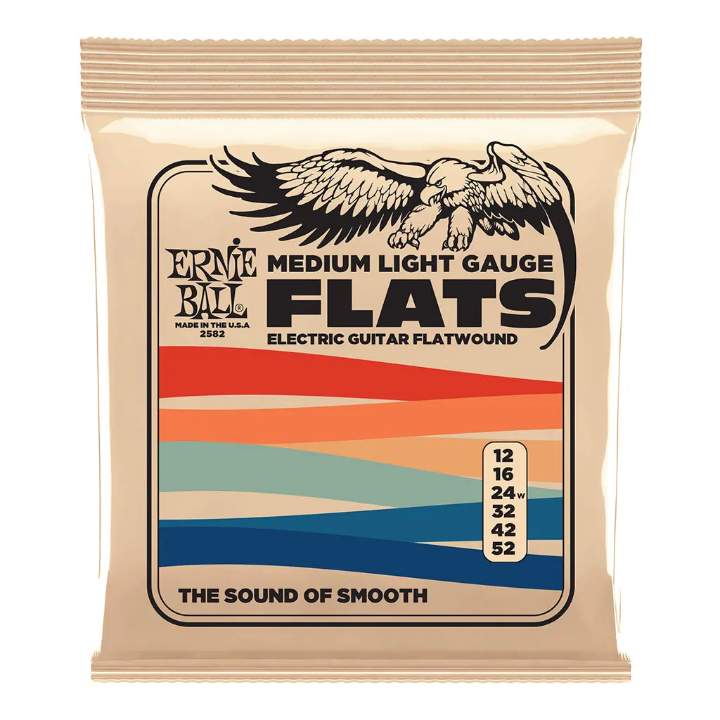 Ernie Ball Medium-Light Flatwound Electric Guitar Strings - 12-52 Gauge 1