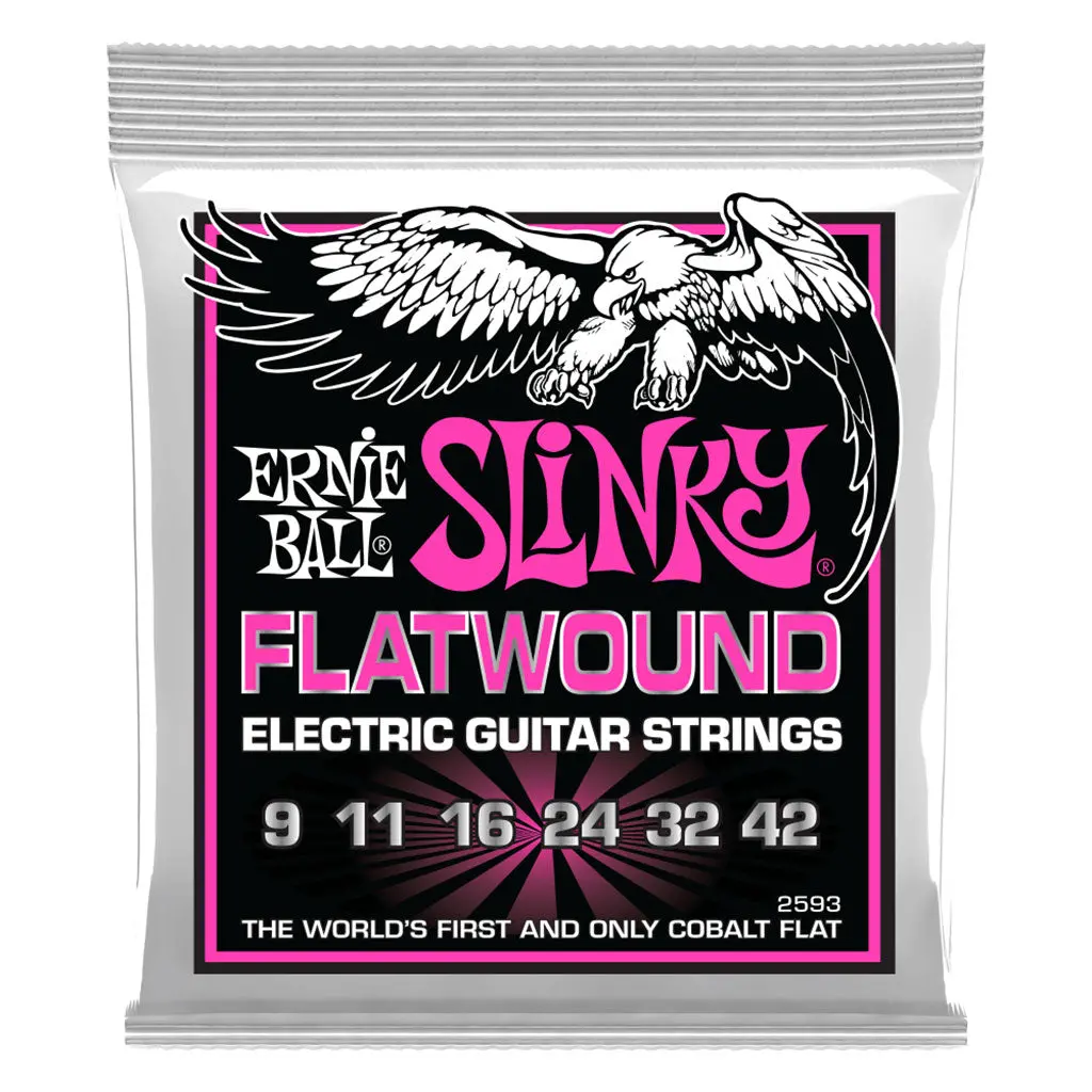 Ernie Ball Super Slinky Flatwound Electric Guitar Strings - 09 - 42 Gauge 1