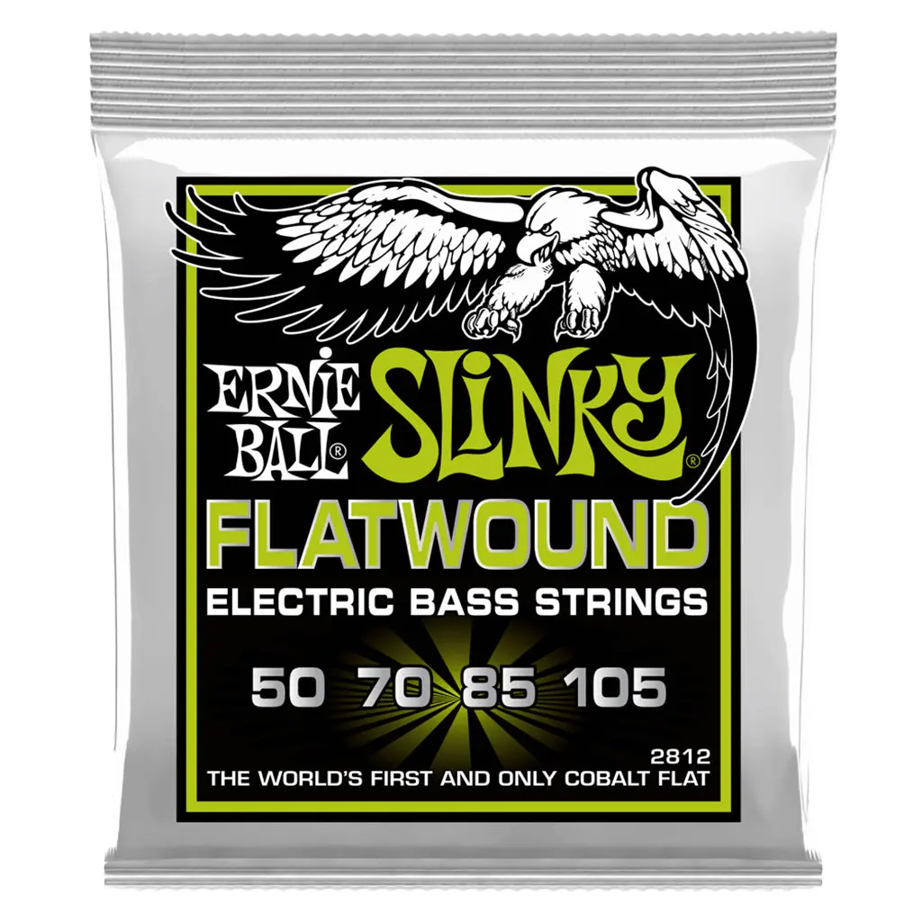 Ernie Ball Regular Slinky Flatwound Electric Bass Strings, 50-105 Gauge 1
