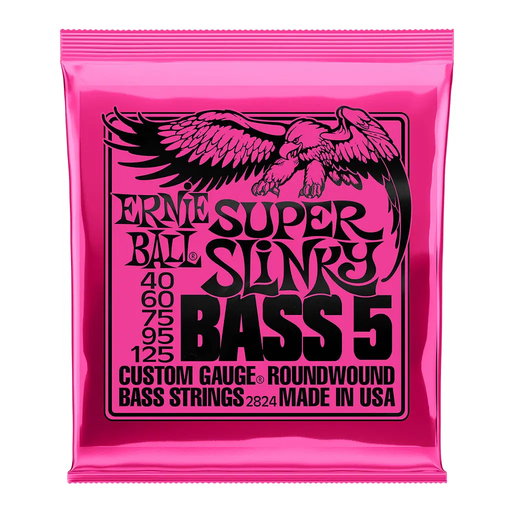 Ernie Ball 5-String Super Slinky Nickel Wound Bass Set, .040 - .125 1