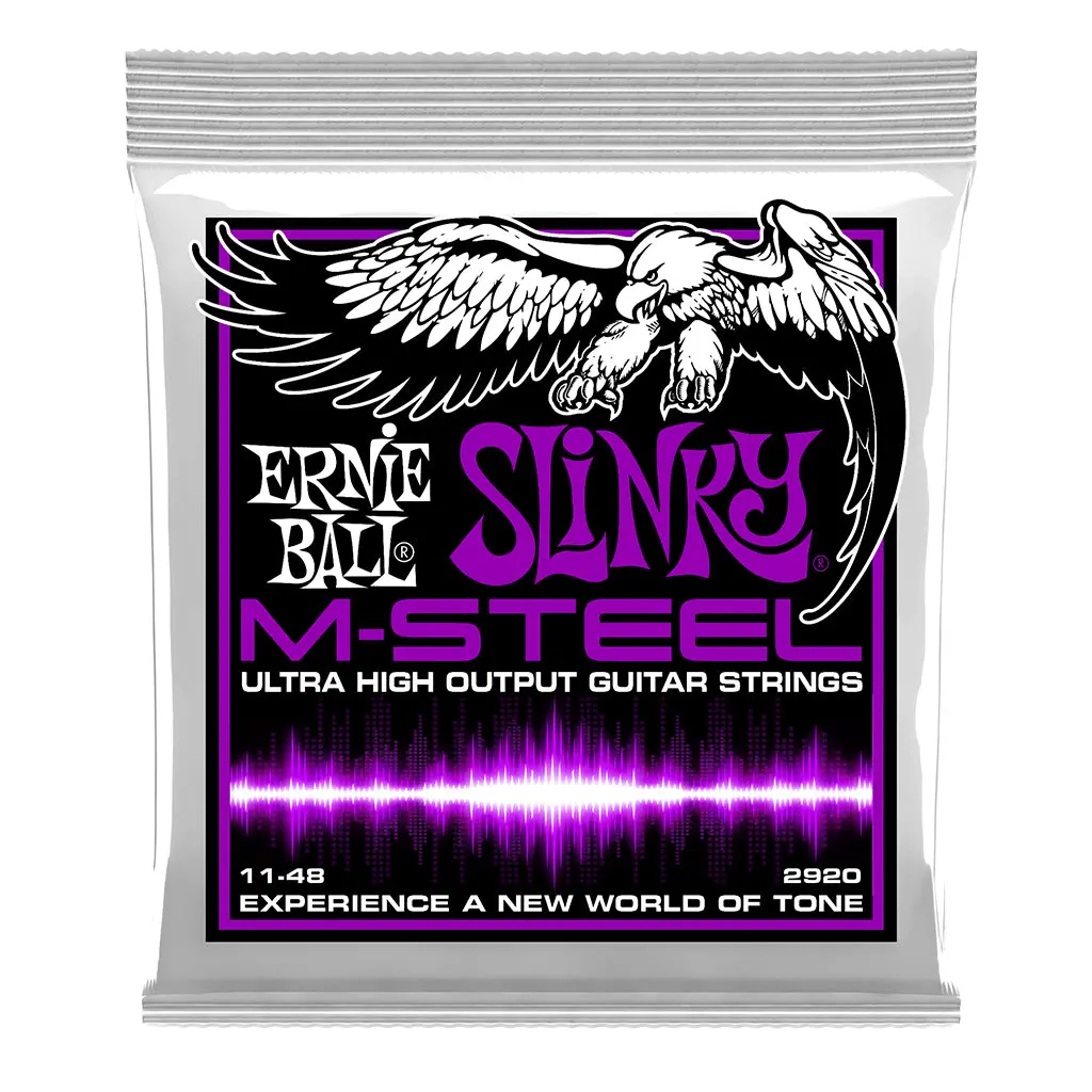 Ernie Ball Power Slinky M-Steel Electric Guitar Strings, 11-48 Gauge 1