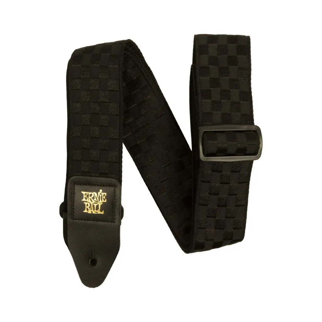 Ernie Ball Jacquard Guitar Strap - Black Checkers 1