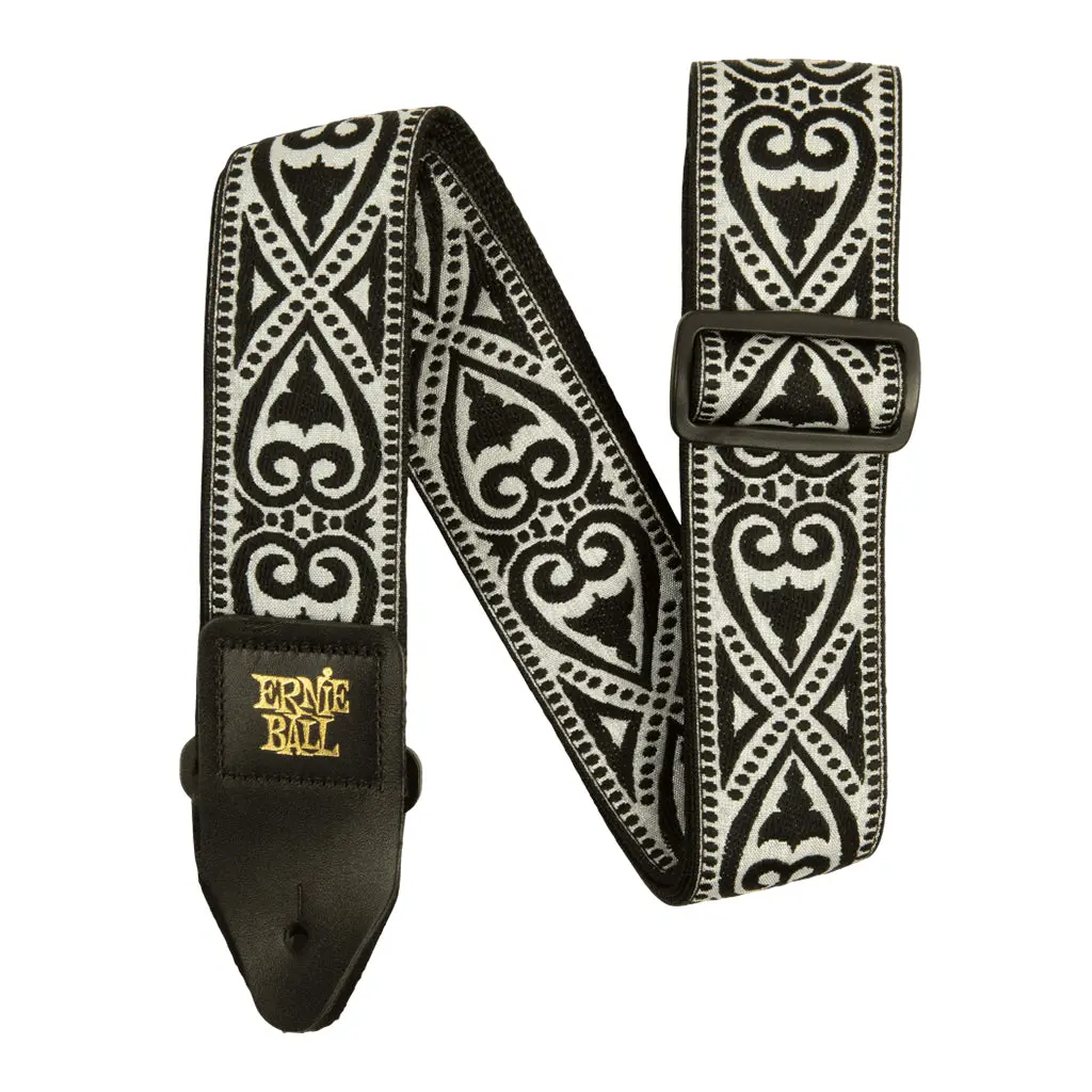 Ernie Ball Jacquard Guitar Strap - Black Heart 1