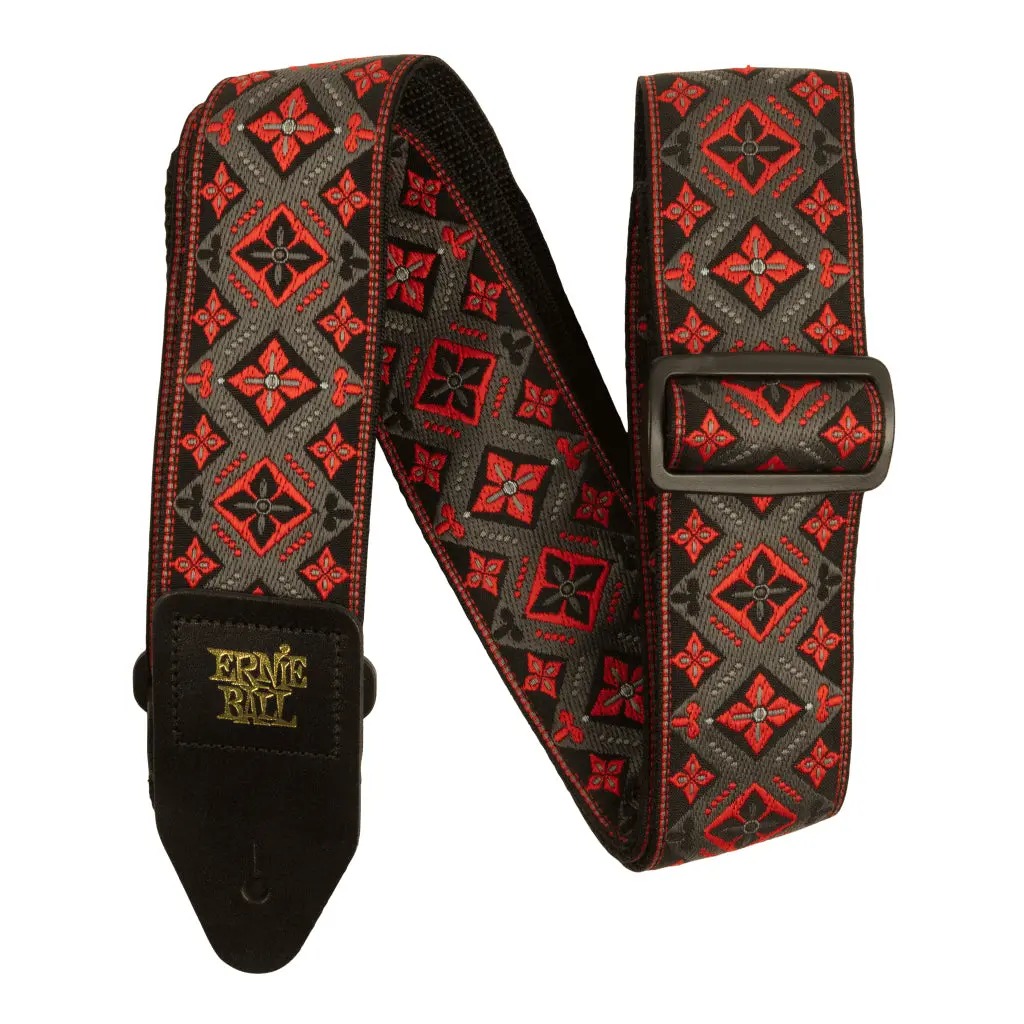 Ernie Ball Jacquard Guitar Strap - Red King 1
