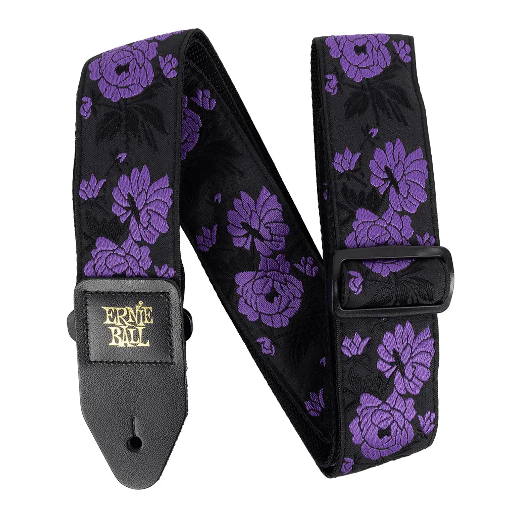 Ernie Ball Classic Jacquard Guitar/Bass Strap - Lavender Rose 1