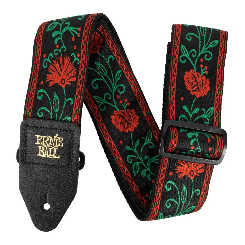 Ernie Ball Classic Jacquard Guitar/Bass Strap - Western Rose 1