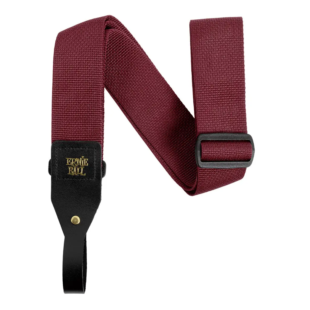 Ernie Ball Polypro Acoustic Guitar Strap - Burgundy 1