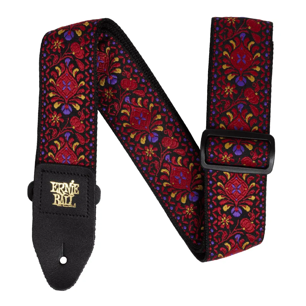 Ernie Ball Classic Jacquard Guitar/Bass Strap - Crimson Royal Bloom 1