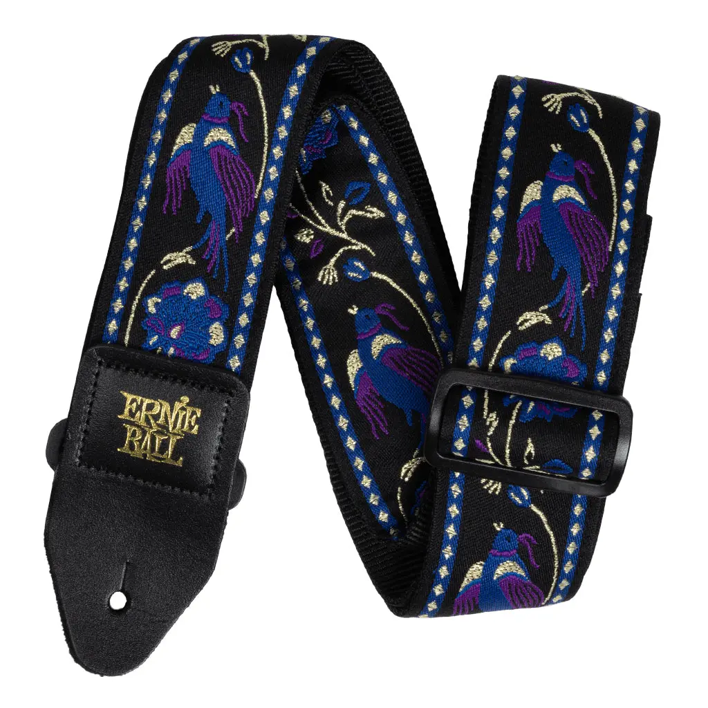 Ernie Ball Classic Jacquard Guitar/Bass Strap - Purple Pleasant Pheasant 1