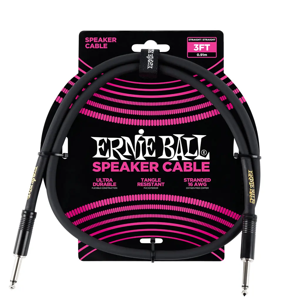 Ernie Ball Straight Speaker Cable, 1 Meter 1