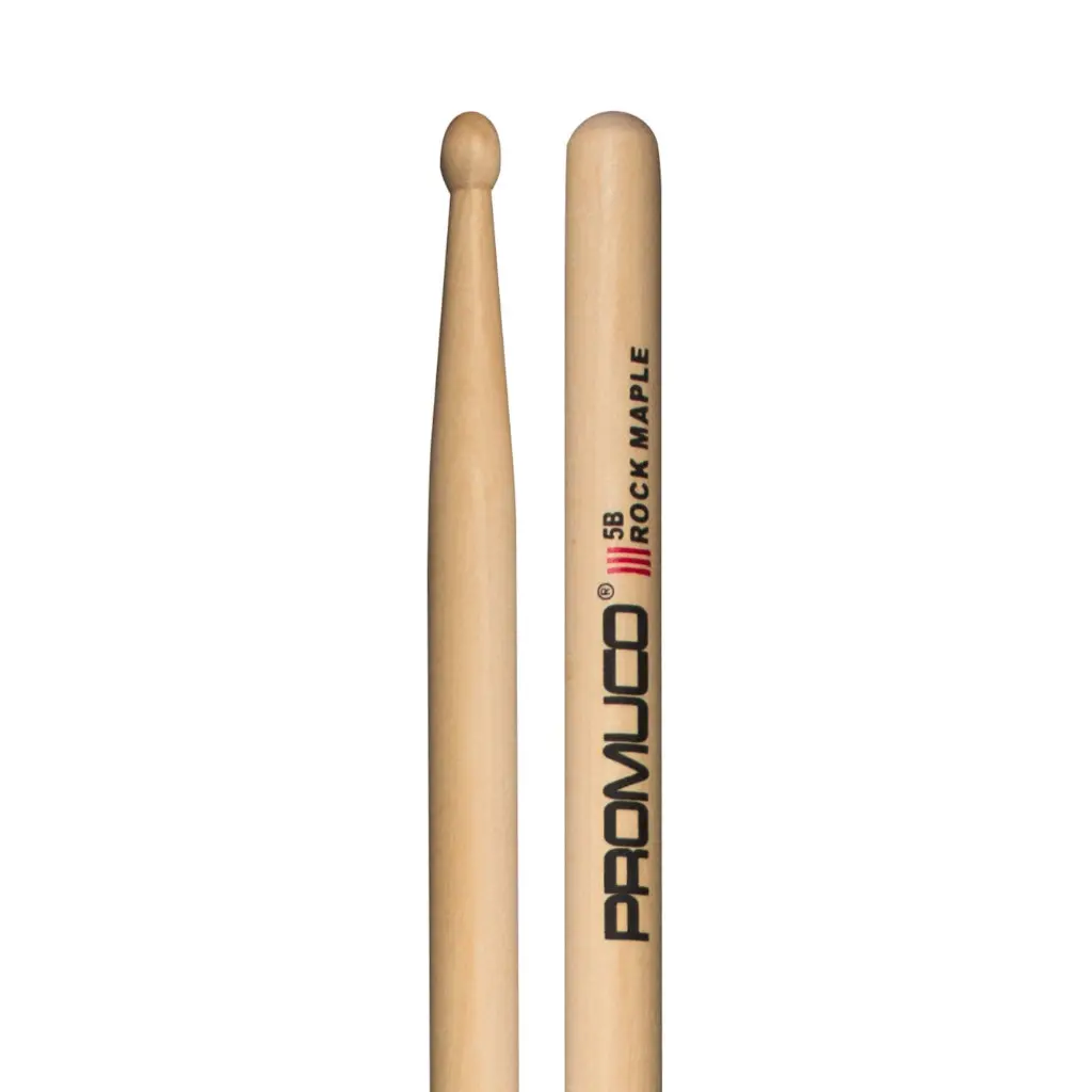 Promuco Rock Maple 5B Wood Tip Drumsticks 1