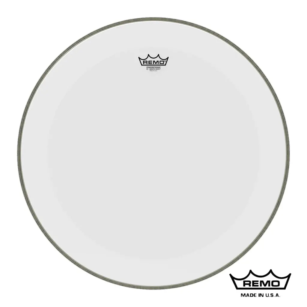 Remo Powerstroke 3 Smooth White 20 Inch Bass Drum Head With Dynamo 1
