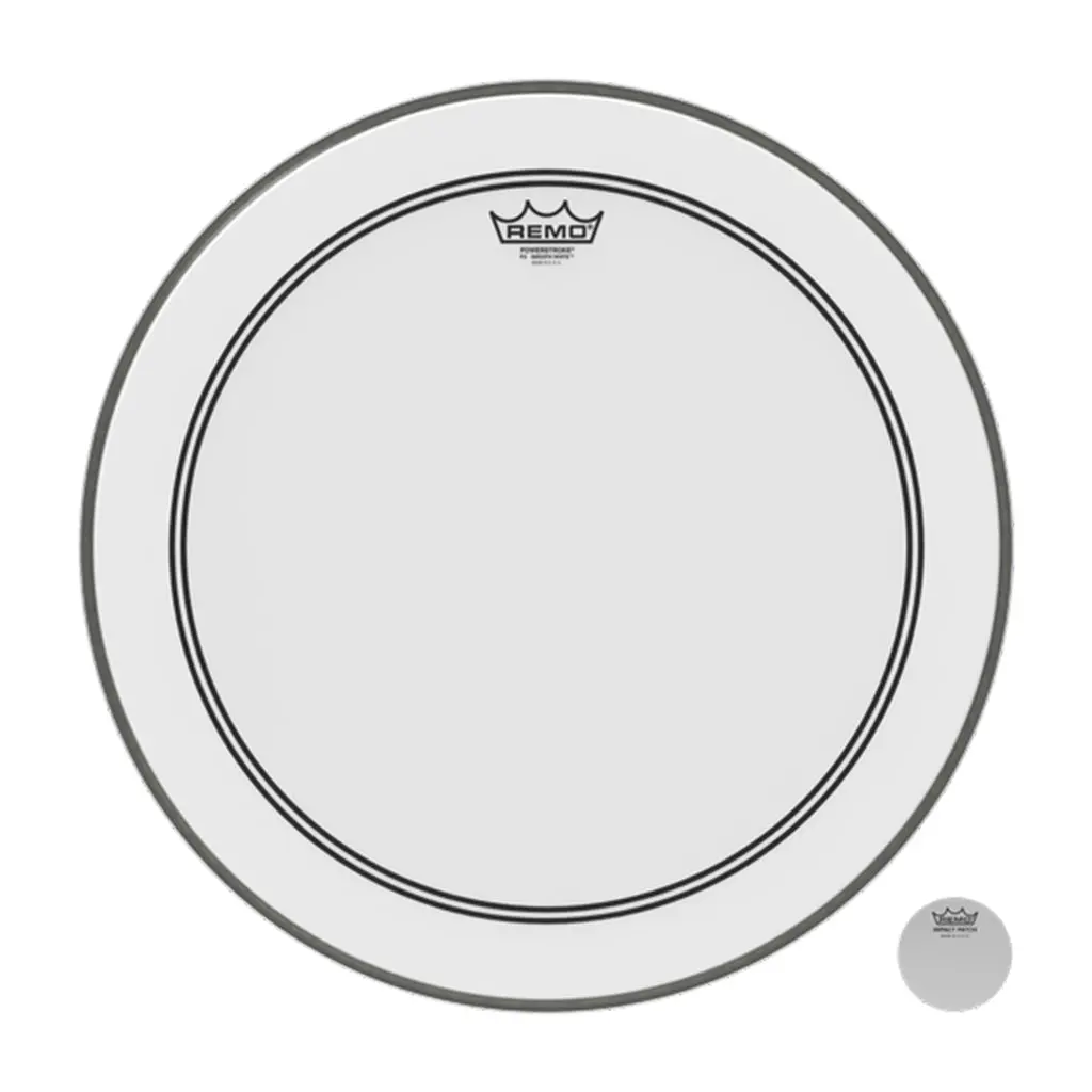 Remo 20" Powerstroke 3 Smooth White Bass Drum Batter 1
