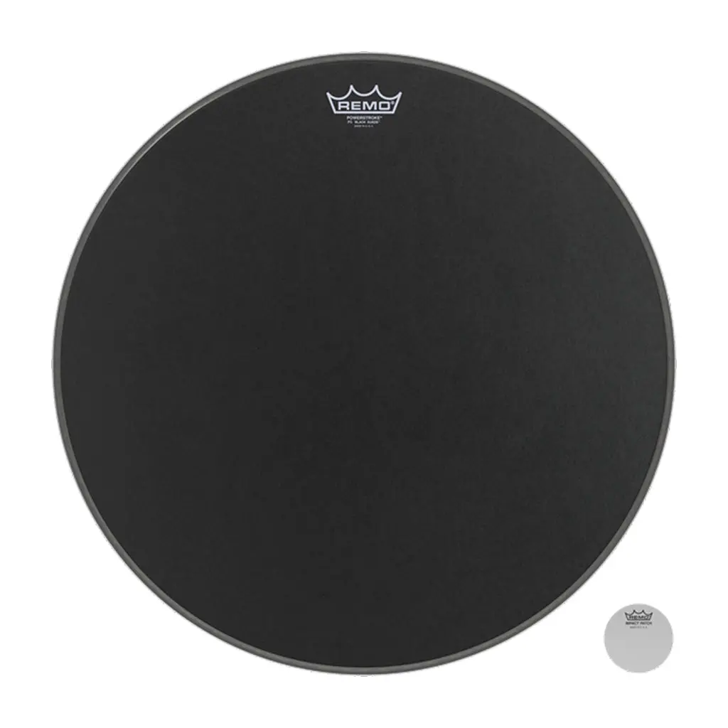 Remo 18" Powerstroke P3 Black Suede - Bass Drum 1