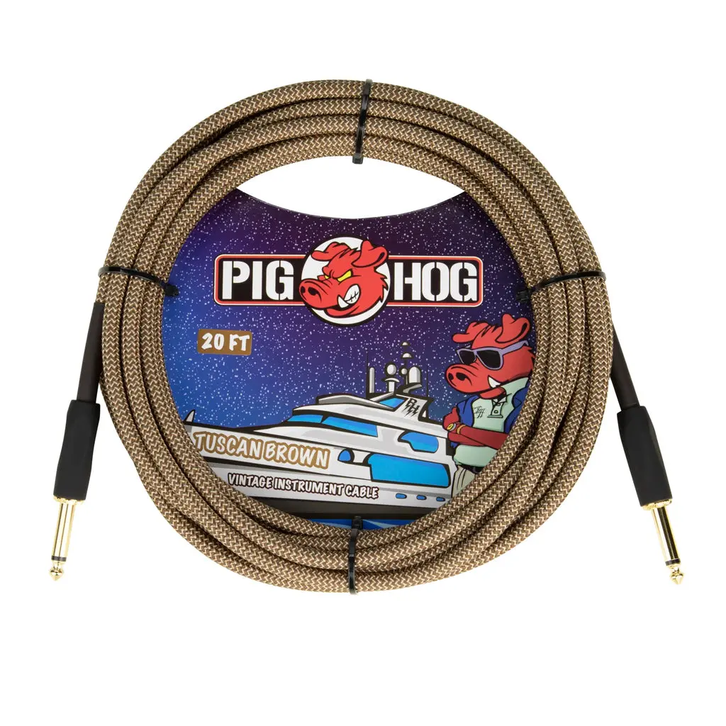 Pig Hog “Tuscan Brown” Instrument Cable, 20Ft 1