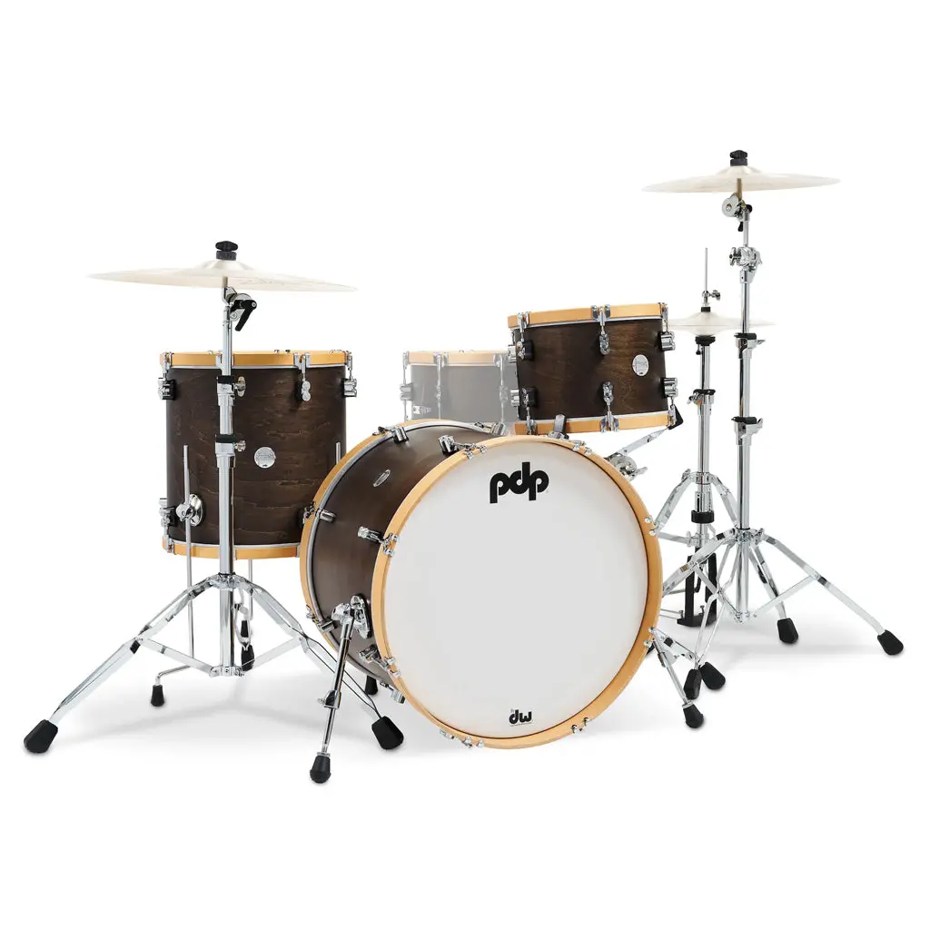 Pdp Concept Maple Classic 3-Piece Shell Pack With 22 Inch Kick - Walnut With Natural Hoops 1