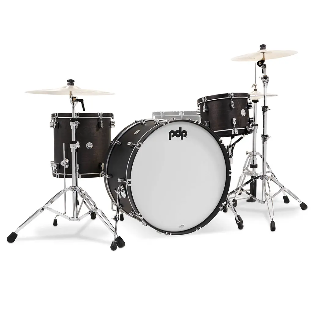 Pdp Concept Maple Classic 3-Piece Shell Pack With 26 Inch Kick - Ebony With Ebony Hoops 1