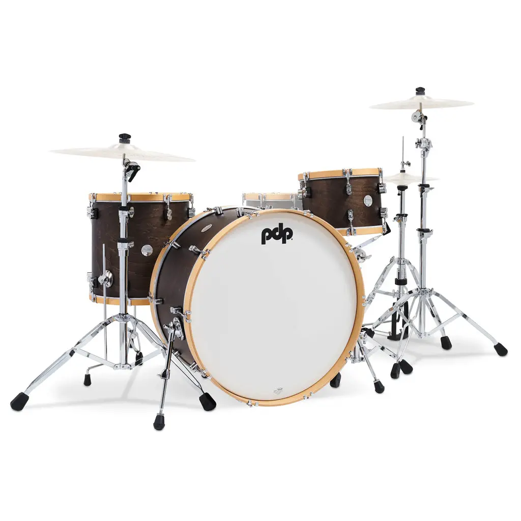 Pdp Concept Maple Classic 3-Piece Shell Pack With 26 Inch Kick - Walnut With Natural Hoops 1