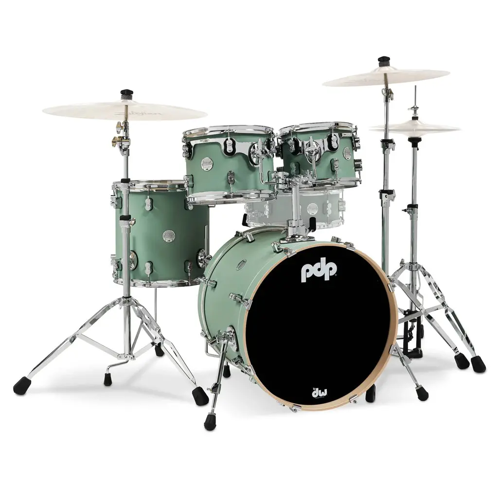 Pdp Concept Maple Classic 4-Piece Shell Pack With 20 Inch Kick - Satin Seafoam Finish Ply 1