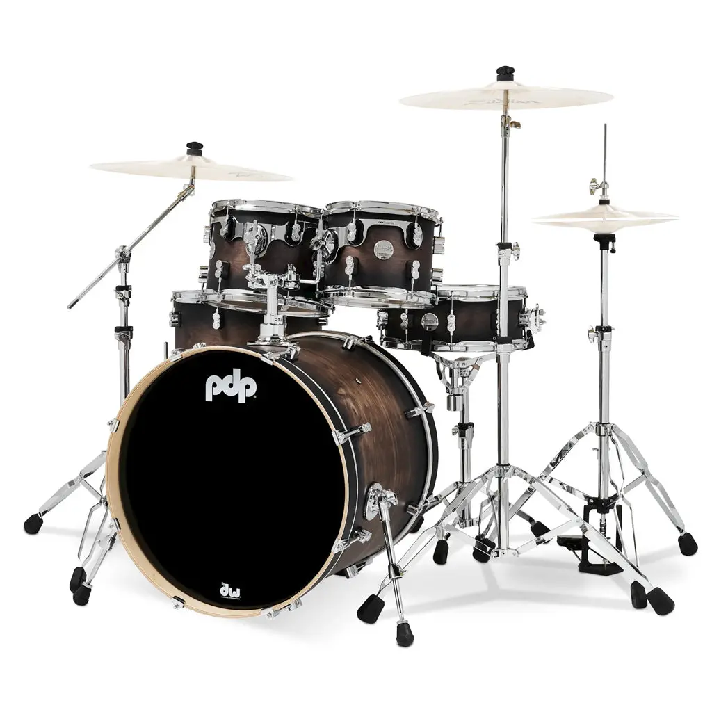 Pdp Concept Maple 5-Piece Shell Pack - Charcoal Burst Lacquer 1