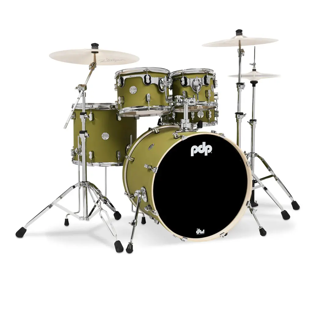 Pdp Concept Maple 5-Piece Shell Pack - Satin Olive 1
