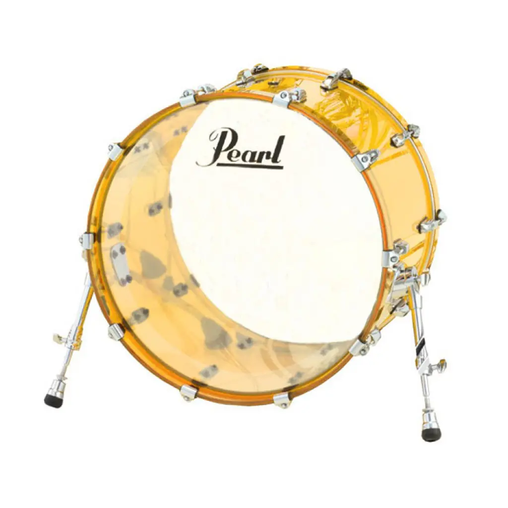 Pearl Crb Crystal Beat Bass Drum 20 X 15 Tangerine Glass 1