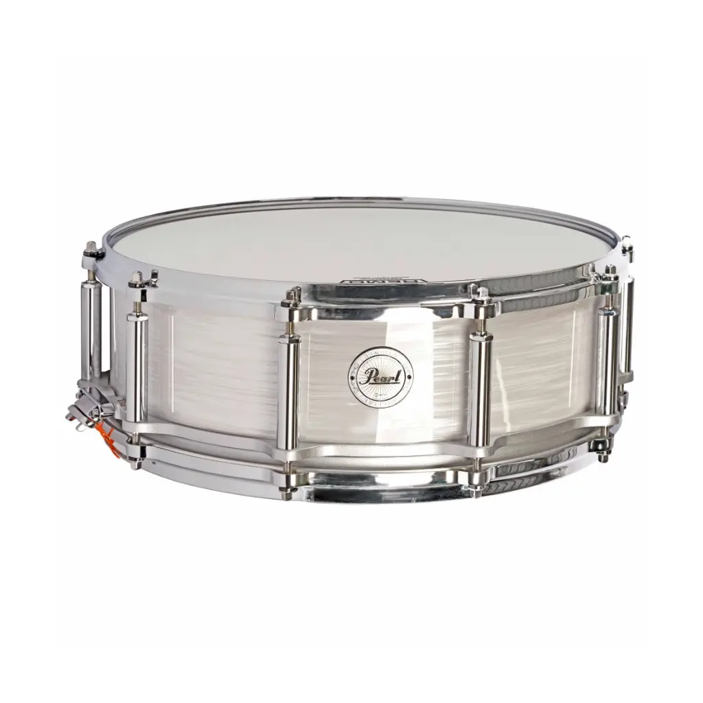 Pearl Limited Edition 75Th Anniversary 14X5 Free Floater Phenolic Snare Drum In Pearl White Oyster 1
