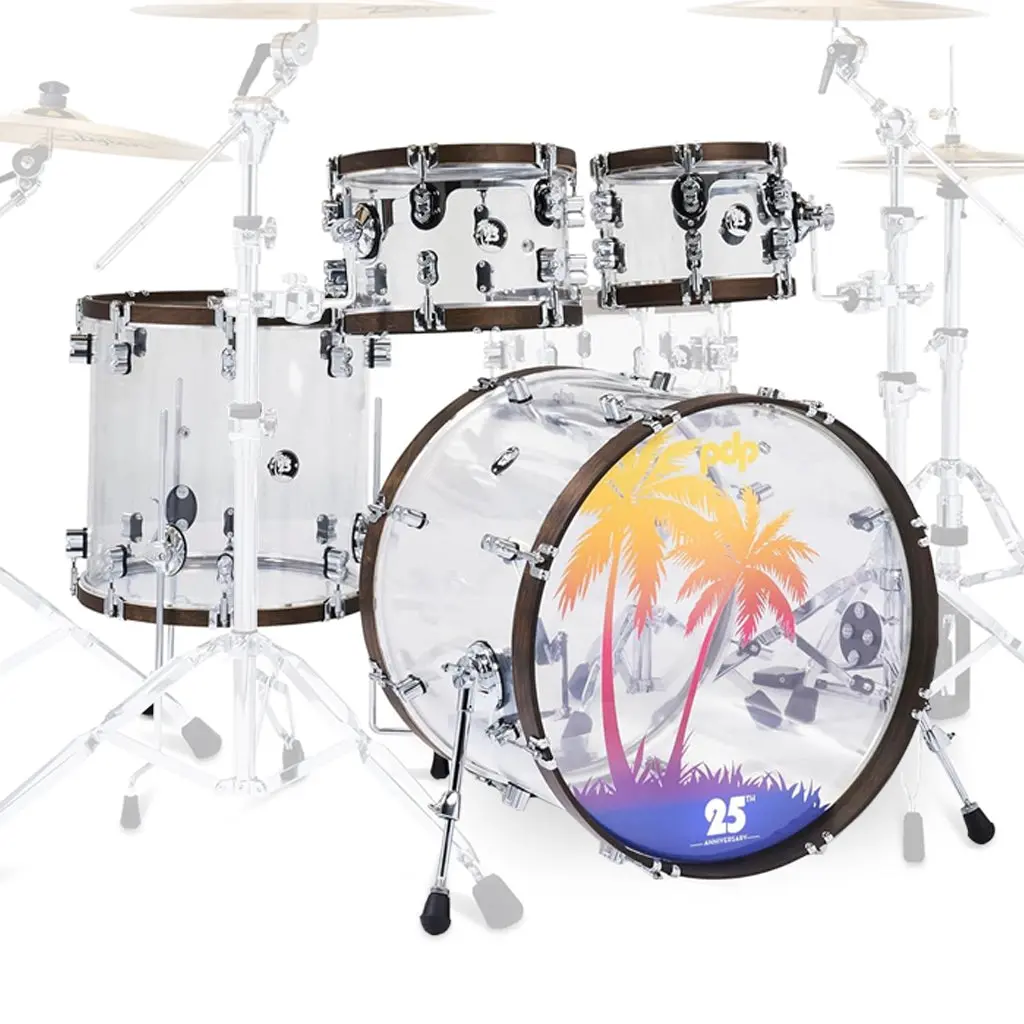 Pdp 25Th Anniversary Acrylic With Walnut Hoops Shell Pack - 7X10, 8X12, 16X16, 16X22 1