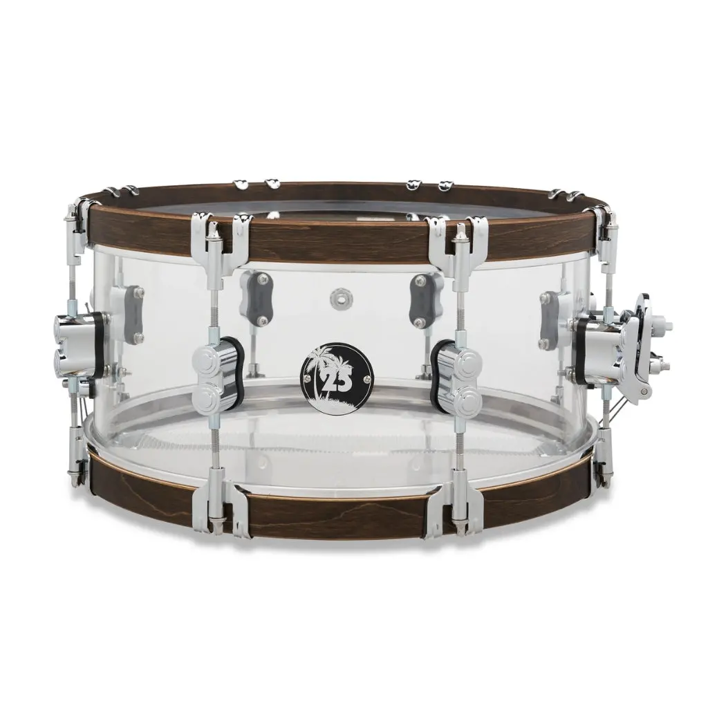 Pdp 25Th Anniversary Acrylic With Walnut Hoops Snare - 14X6.5 1