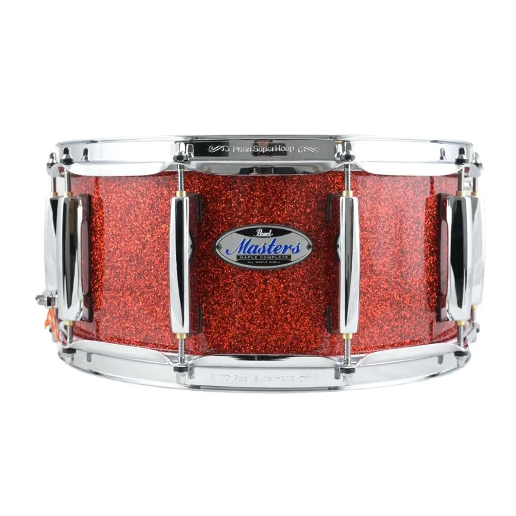 Pearl 14"X6.5" Masters Complete Snare Drum - Vermillion Sparkle 1