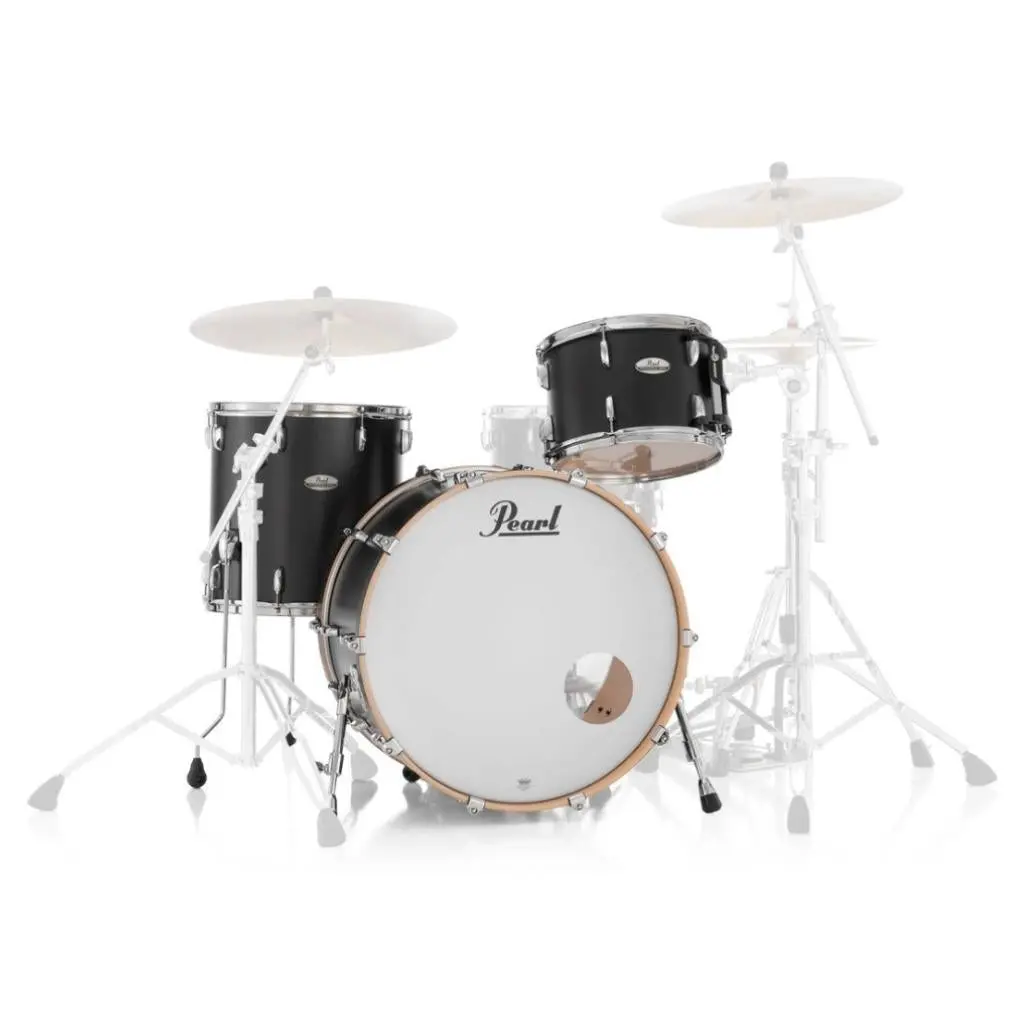Pearl Professional Series 20" 3-Piece Shell Pack - Matte Caviar Black 1