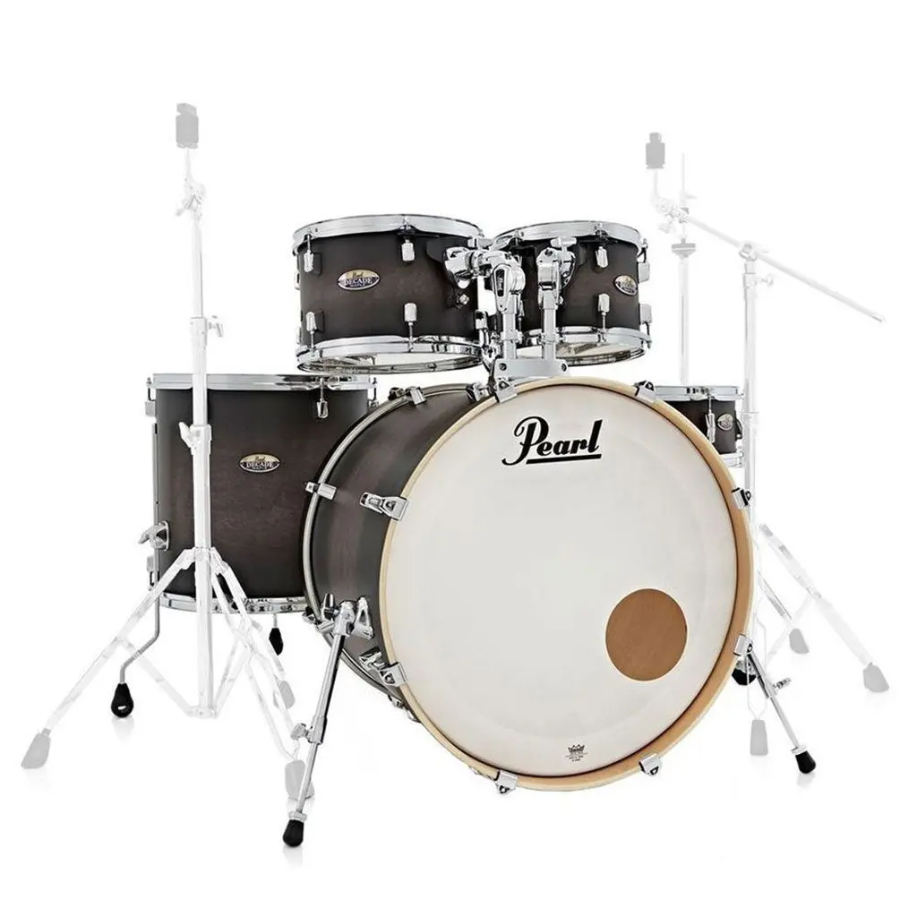 Pearl 22" Decade Maple 5-Piece Drum Kit Package With Zildjian Cymbals (I Series Pro) & 930 Series Hardware - Satin Black Burst 1