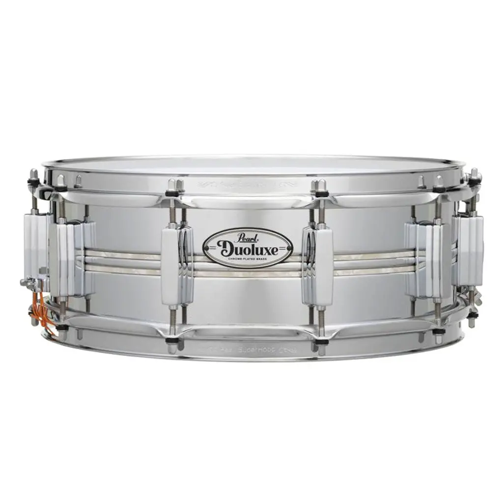 Pearl 14"X5" Duoluxe Chrome Over Brass Snare Drum 1