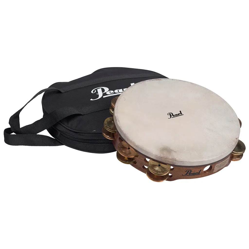 Pearl Tambourine Concert Beryllium Copper/Brass W/ Bag 1