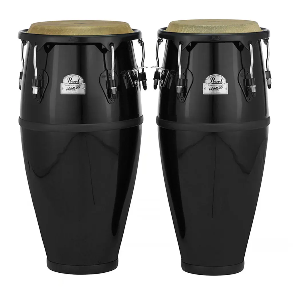 Pearl Primero Series Fiber Conga Set 10"+ 11" W/ Stands - Bistre Black 1