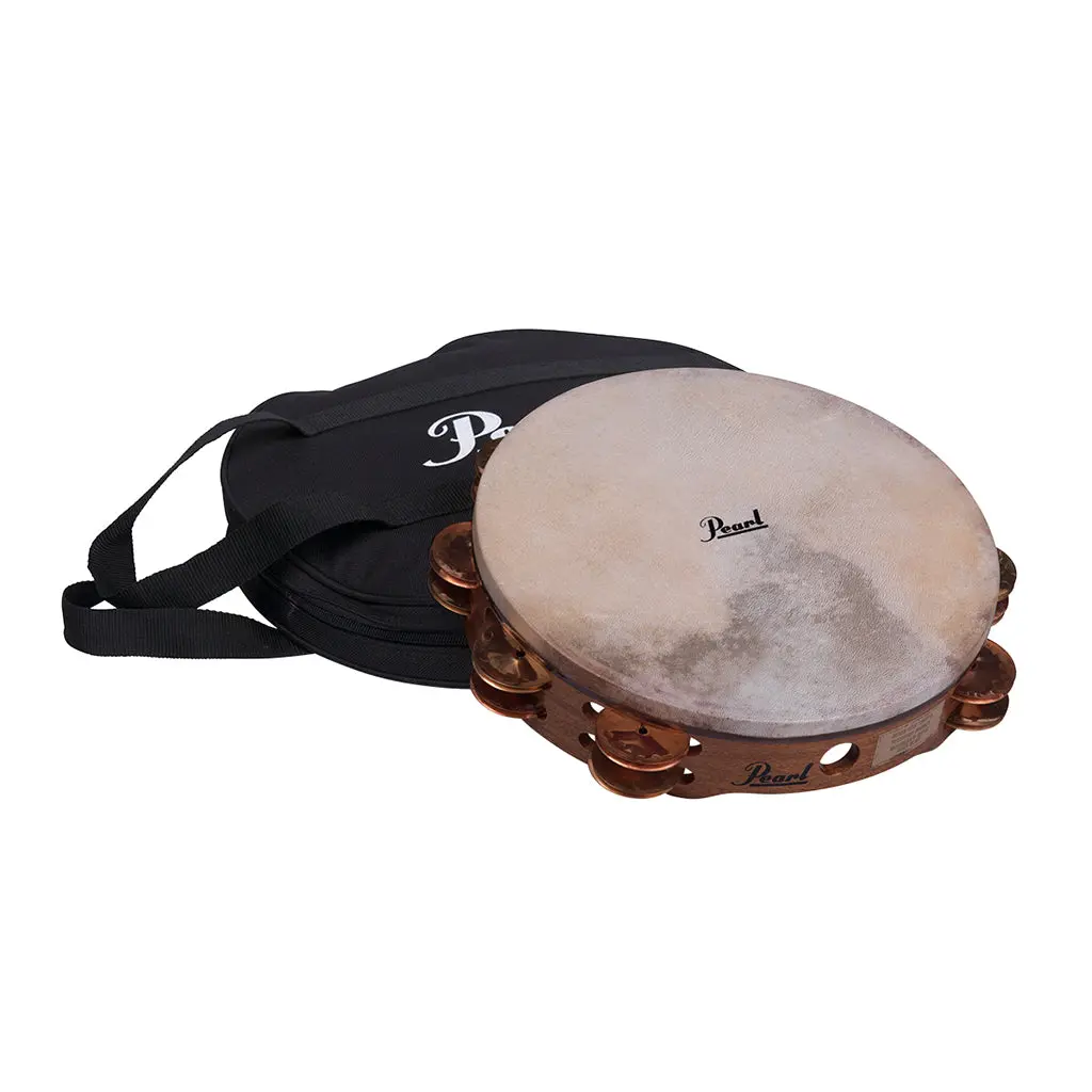 Pearl Tambourine Concert Beryllium Copper & Phosphor Bronze Jingles With Bag 1